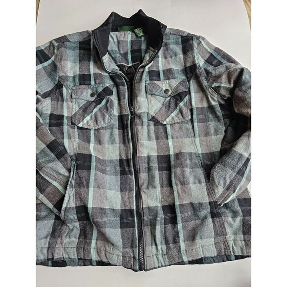 Stillwater Supply Jacket teal/black plaid  Size XL - Picture 6 of 7
